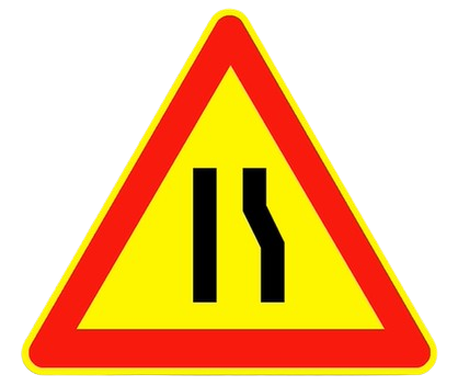 خطر مؤقت لطريق ضيقة من ليمن