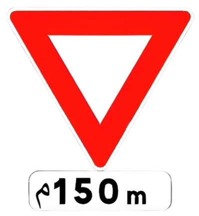 Cedez le passage a 150m