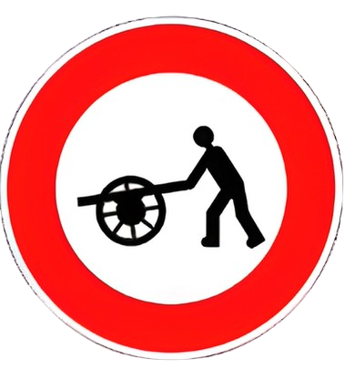 Interdit aux charrettes a main