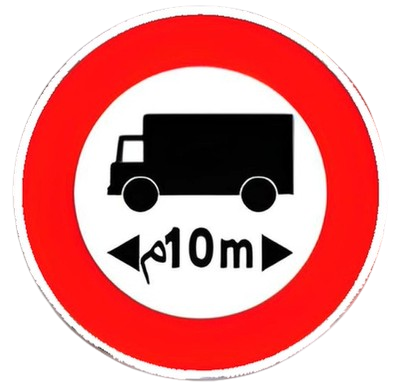 ولوج ممنوع على المركبات التي يزيد طولها عن العدد المشار إليه