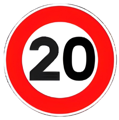 تحديد السرعة ف 20 كلم/ساعة