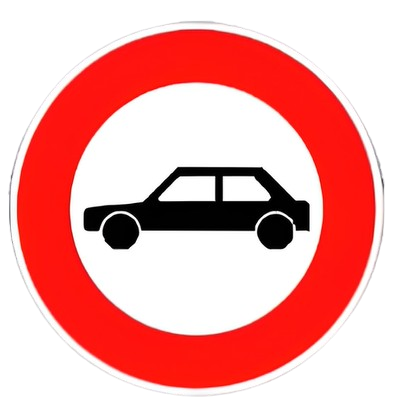 Interdit aux vehicules a moteur