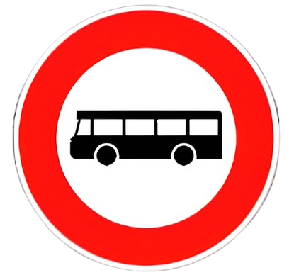 Interdit aux transports en commun