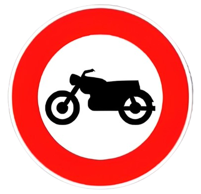 Interdit aux motocyclettes