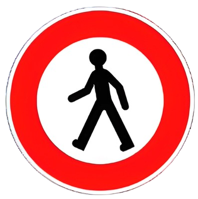 Interdit aux pietons